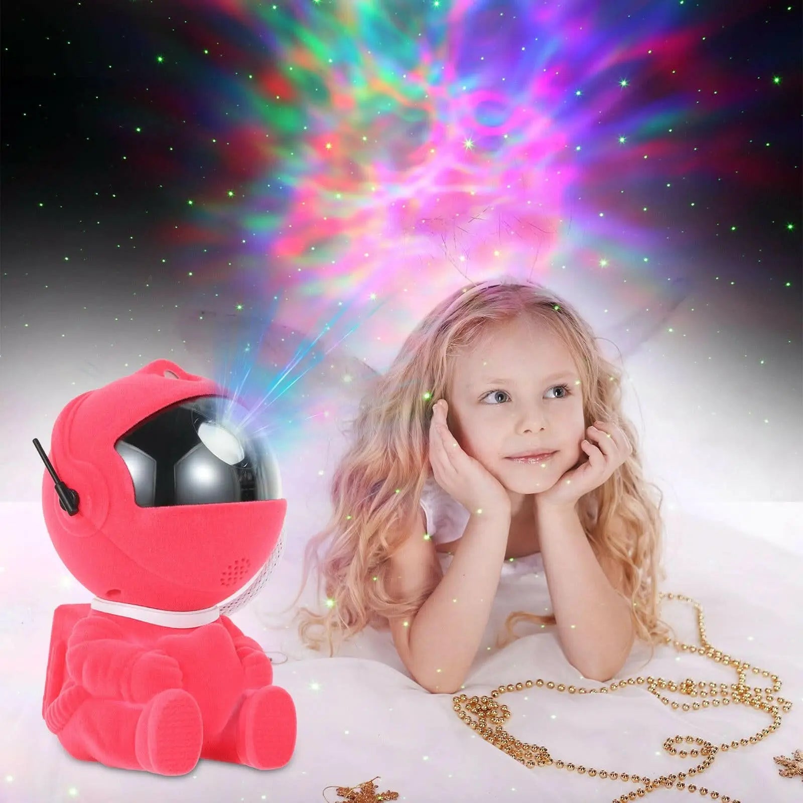 Fluffy Astronaut Galaxy Star Projector Starry Night Light-Starry Nebula Ceiling Projection Lamp with 8 Modes, Remote and 360° Adjustable, Gift for Kids Adults for Bedroom Decor Aesthetic.