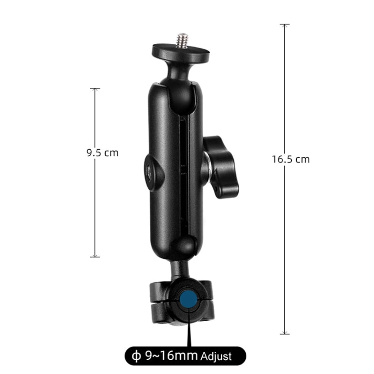 9cm Connecting Rod 20mm Ball Head Motorcycle Rearview Mirror Fixed Mount Holder with Tripod Adapter & Screw for GoPro Hero12 Black / Hero11 /10 /9 /8 /7 /6 /5, Insta360 Ace / Ace Pro, DJI Osmo Action 4 and Other Action Cameras-Reluova