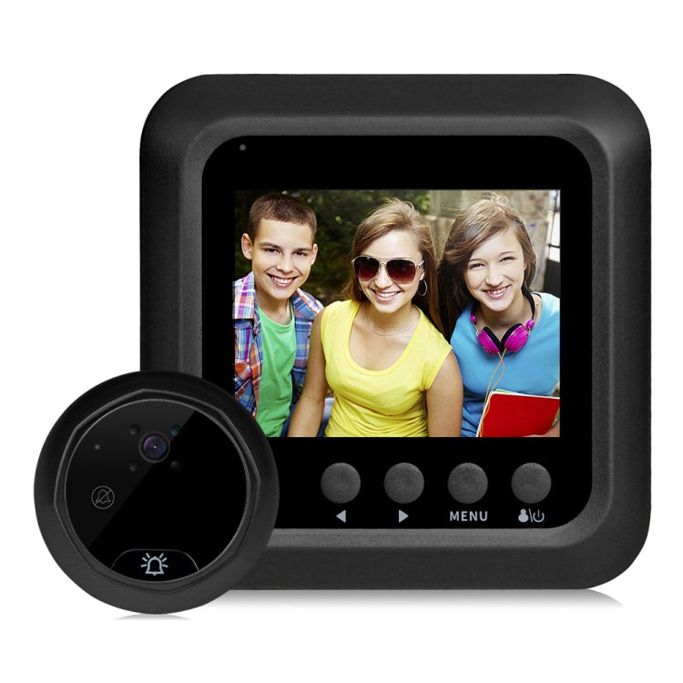 W5 2.4 inch Screen 2.0MP Security Camera No Disturb Peephole Viewer Doorbell, Support TF Card / Night Vision / Video Recording