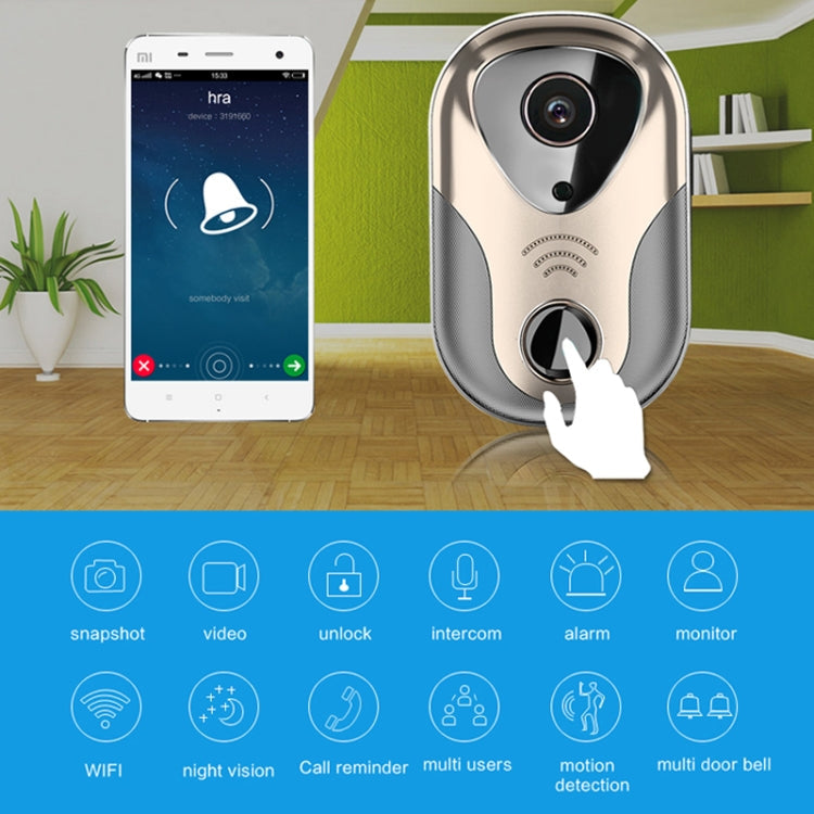 163Eye L1-NJ Smart Visual WIFI 1.3MP Network HD Intercom Doorbell , Support Micro SD Card  & Night Vision