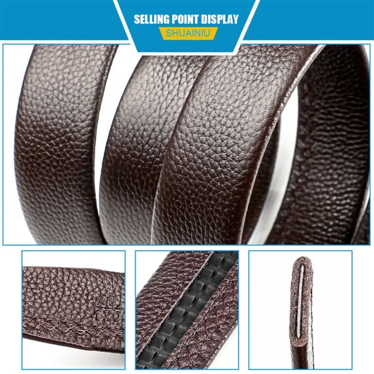 Men Casual Cow Leather Belt Waistband, Length: 115cm Reluova