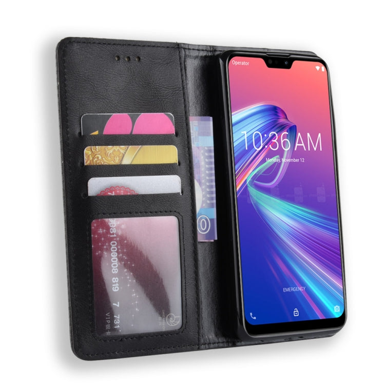 Magnetic Buckle Retro Texture Horizontal Flip Leather Case for Asus Zenfone Max Plus (M2) ZB634KL / Zenfone Max Shot ZB634KL, with Holder & Card Slots & Wallet My Store