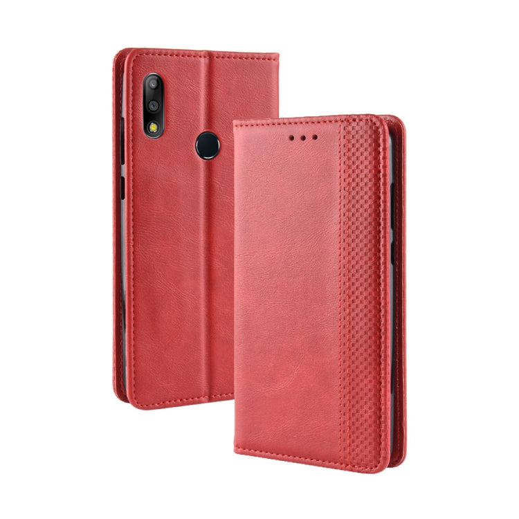 Magnetic Buckle Retro Texture Horizontal Flip Leather Case for Asus Zenfone Max Plus (M2) ZB634KL / Zenfone Max Shot ZB634KL, with Holder & Card Slots & Wallet My Store