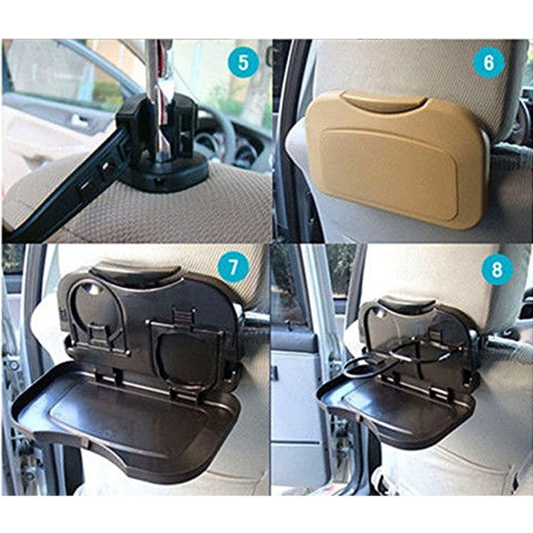 Folding Car Auto Back Seat Table Drink Food Cup Tray Holder Stand Desk