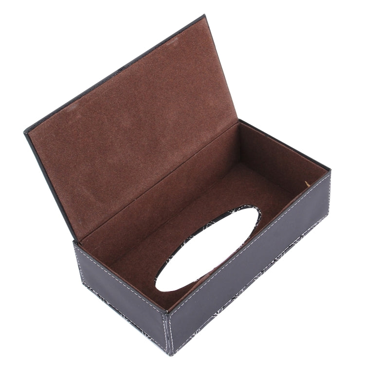 Luxury PU Leather Cover Case Tissue Box Car Pumping Tray