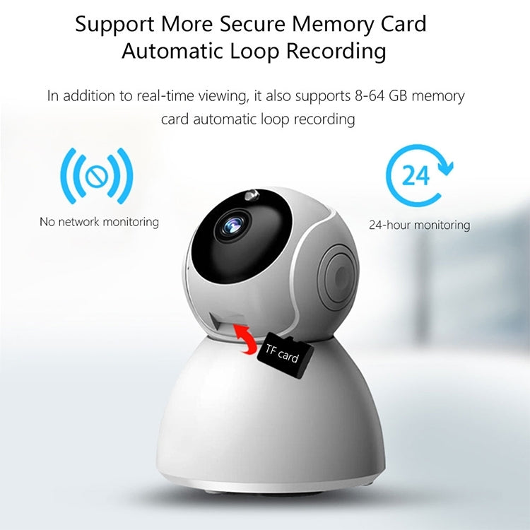 720P HD 1.0 MP Wireless IP Camera, Support Infrared Night Vision / Motion Detection / APP Control, EU Plug Reluova