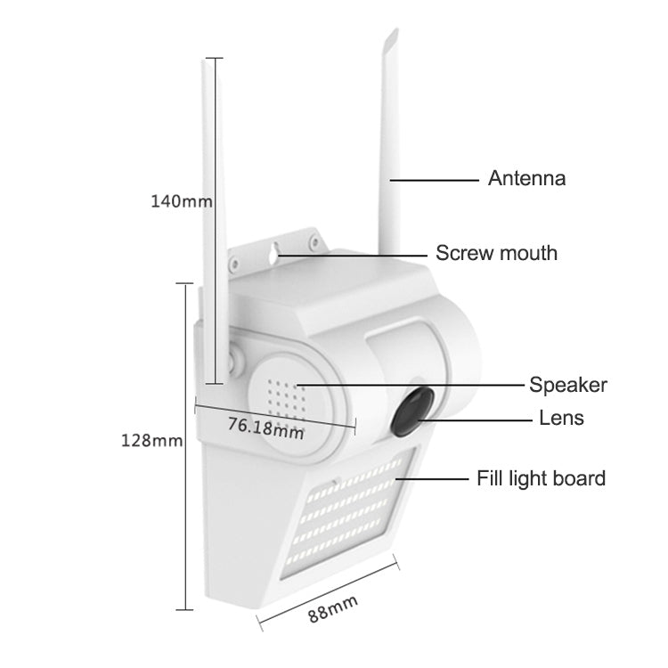 DP14 2.0 Million Pixels 1080P HD Wall Lamp Smart Camera, Support Full-color Night Vision / Motion Detection / Voice Intercom / TF Card, AU Plug Reluova