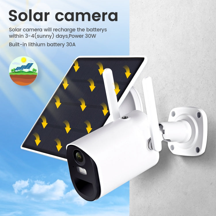 T20 1080P Full HD 4G (US Version) Solar Powered Camera, Support PIR Human Body Infrared Sensor, Night Vision, Two Way Audio, TF Card