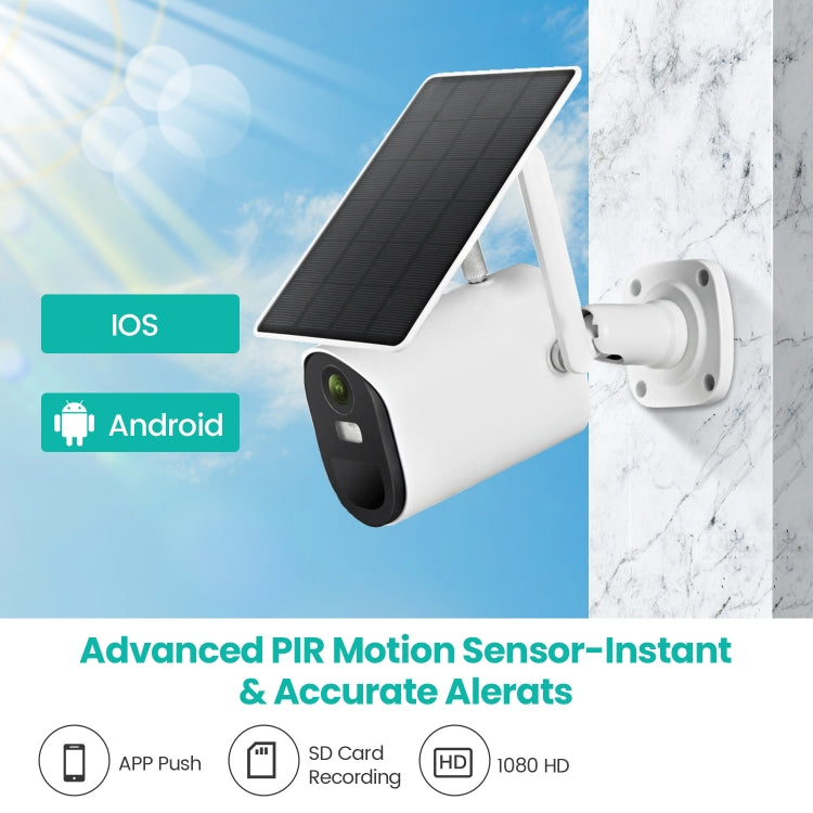 T20 1080P Full HD 4G (EU Version) Solar Powered Camera, Support PIR Human Body Infrared Sensor, Night Vision, Two Way Audio, TF Card