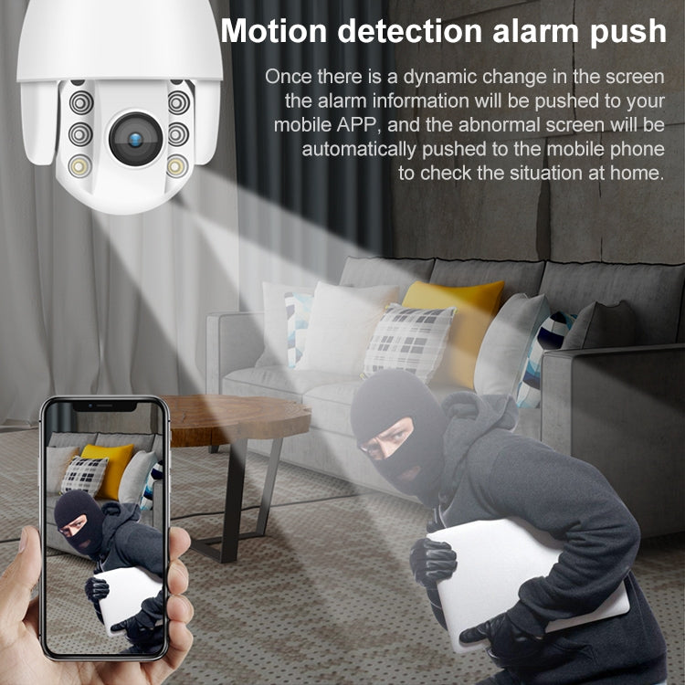 QX2 4G (US Version) 1080P HD 360 Degrees Panoramic Day and Night Full-color IP66 Waterproof Smart Camera, Support Motion Detection / Two-way Voice / TF Card, AU Plug