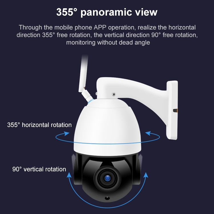 QX5 4G (US Version) 2.0 Million Pixels 1080P HD 20X Zoom Dome Smart Camera, Support Infrared Night Vision / Motion Detection / Voice Intercom / TF Card, US Plug