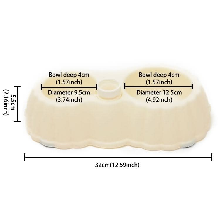 Pumpkin Shape Dog Cat Food Dish + Drinking Water Double Bowls with Automatic Water Dispenser, Size: L - Reluova