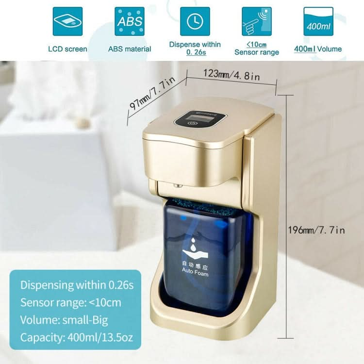 Goddard Non-contact Auto-sensing Foam Intelligent Hand Sanitizer Liquid Soap Dispenser with LED Display Reluova