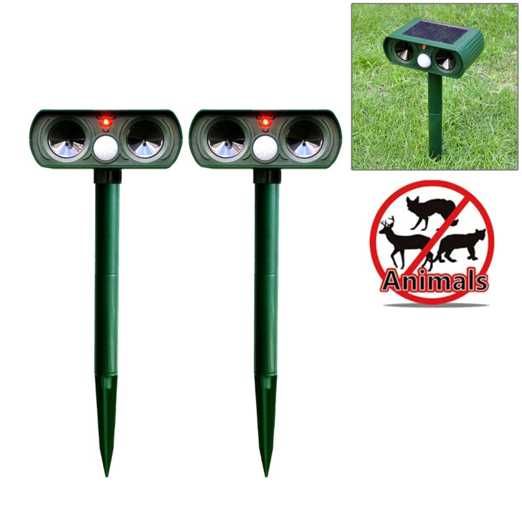 2 PCS Powerful Ultrasonic Solar-powered Animal Repeller With PIR Sensor & Light Sensor, Got the CE / ROHS Certification-Reluova