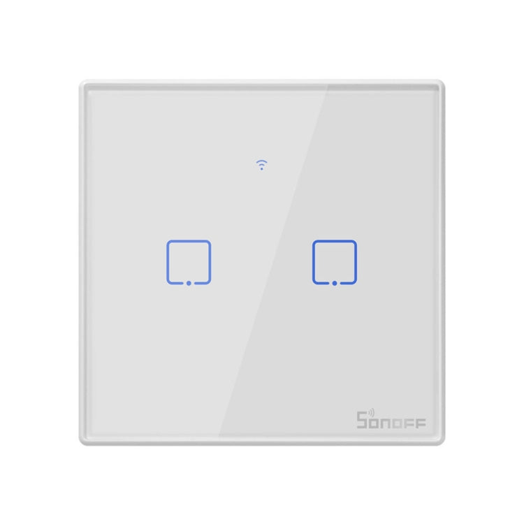 Sonoff T2 Touch 86mm Tempered Glass Panel Wall Switch Smart Home Light Touch Switch, Compatible with Alexa and Google Home, AC 100V-240V, UK Plug My Store