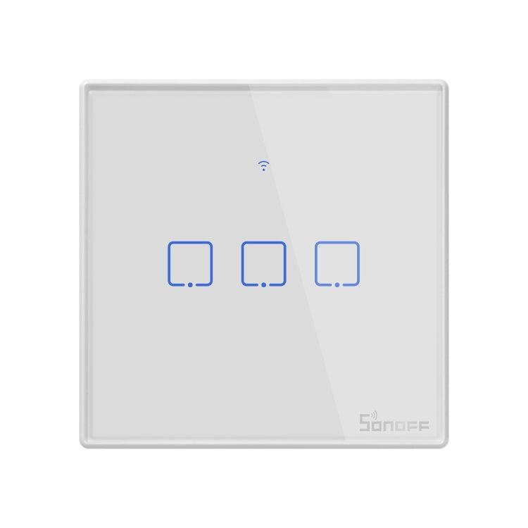 Sonoff T2 Touch 86mm Tempered Glass Panel Wall Switch Smart Home Light Touch Switch, Compatible with Alexa and Google Home, AC 100V-240V, UK Plug My Store