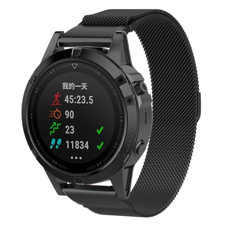 For Garmin Fenix 6S Milanese Watch Band