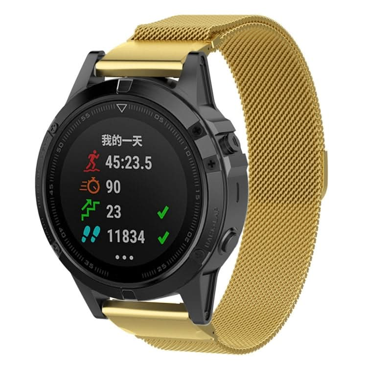 For Garmin Fenix 6S Milanese Watch Band