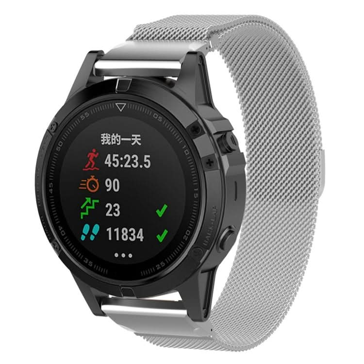 For Garmin Fenix 6S Milanese Watch Band