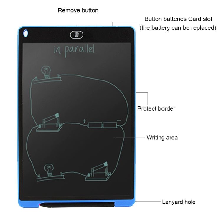 Portable 12 inch LCD Writing Tablet Drawing Graffiti Electronic Handwriting Pad Message Graphics Board Draft Paper with Writing Pen My Store