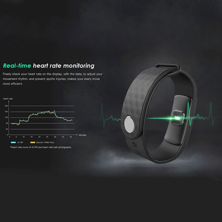 IWOWN i3 HR 0.96 inch OLED Display Bluetooth 4.0 Smart Bracelet, Support Call / Message Display,Time Display, Heart Rate Monitor, Sleep Management, Pedometer, Sedentary Reminder, Compatible with Android and iOS Phones