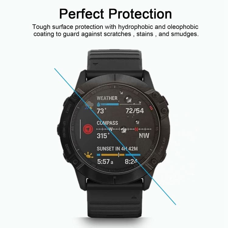 For Garmin Fenix 6 Pro 0.26mm 2.5D 9H Tempered Glass Film Screen Protector