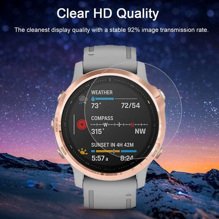 For Garmin Fenix 6S 0.26mm 2.5D 9H Tempered Glass Film Screen Protector