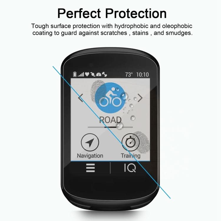 For Garmin Edge 830 0.26mm 2.5D 9H Tempered Glass Film Screen Protector