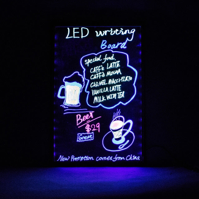 40x60cm Electronic Handwriting Fluorescent Board Glowing Advertising Blackboard My Store