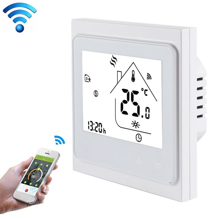 BHT-002GBLW 16A Load Electronic Heating Type LCD Digital Heating Room Thermostat with Sensor & Time Display, WiFi Control Reluova