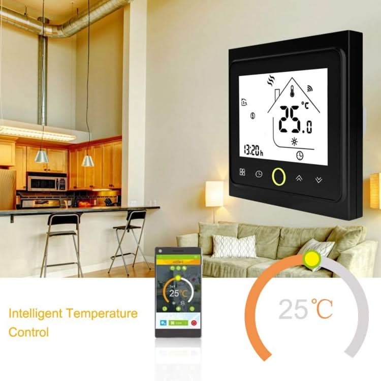 BHT-002GCLW 3A Load Water / Gas Boiler Type LCD Digital Heating Room Thermostat with Time Display, WiFi Control Reluova