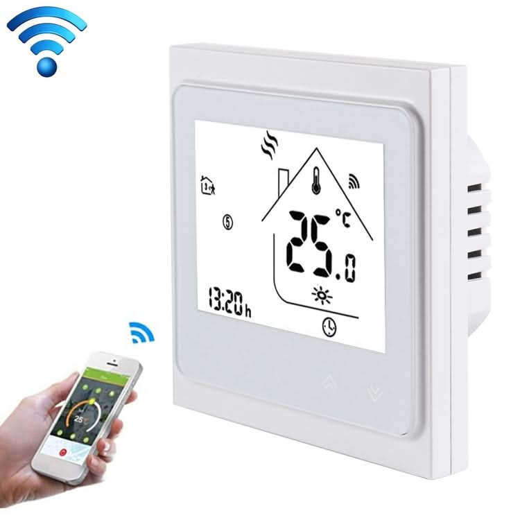 BHT-002GCLW 3A Load Water / Gas Boiler Type LCD Digital Heating Room Thermostat with Time Display, WiFi Control Reluova