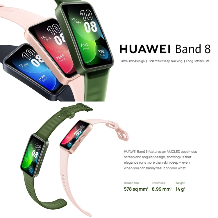 HUAWEI Band 8 NFC 1.47 inch AMOLED Smart Watch, Support Heart Rate / Blood Pressure / Blood Oxygen / Sleep Monitoring