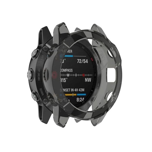 For Garmin Fenix 6 TPU Half Coverage Smart Watch Protevtice Case