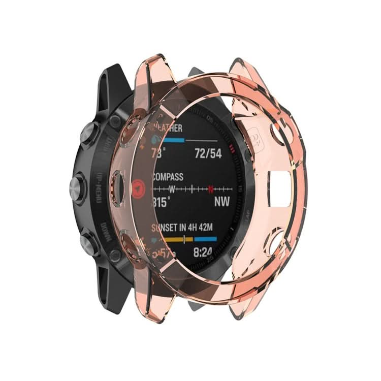 For Garmin Fenix 6 TPU Half Coverage Smart Watch Protevtice Case