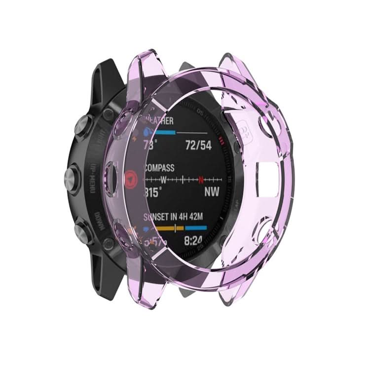 For Garmin Fenix 6 TPU Half Coverage Smart Watch Protevtice Case