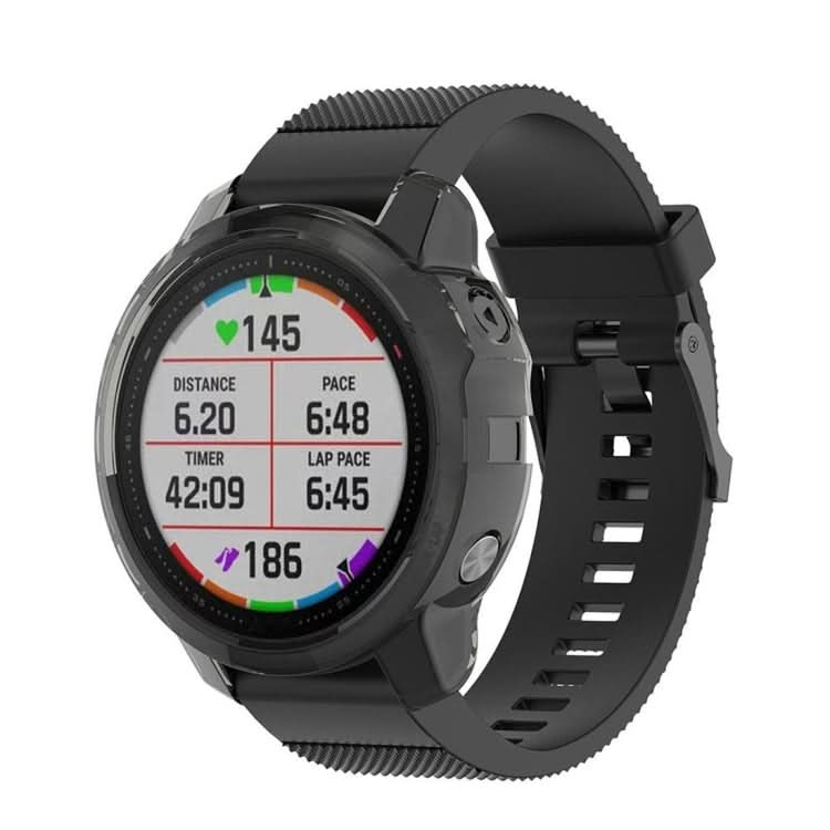 For Garmin Fenix 6s TPU Half Coverage Smart Watch Protevtice Case