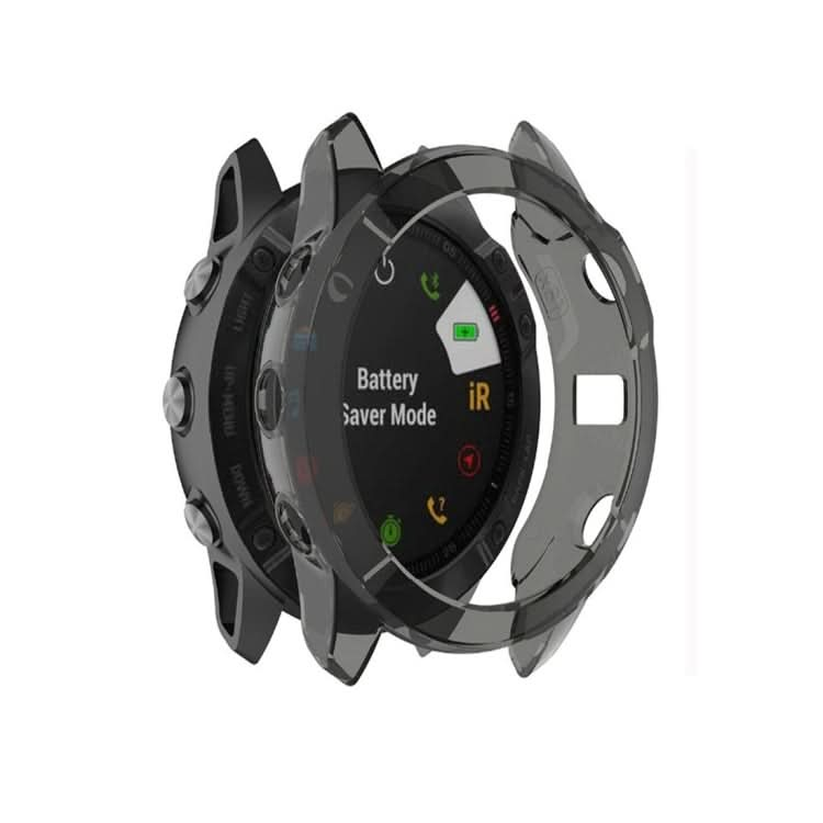 For Garmin Fenix 6X TPU Half Coverage Smart Watch Protevtice Case