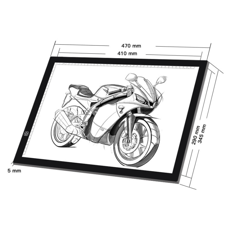 8W 5V LED USB Three Level of Brightness Dimmable A3 Acrylic Scale Copy Boards Anime Sketch Drawing Sketchpad with USB Cable My Store