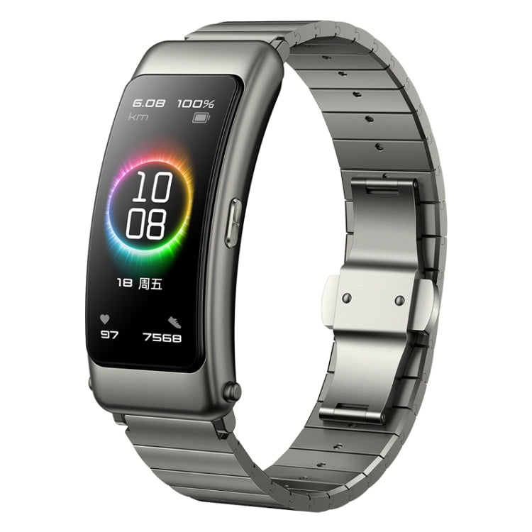 Original Huawei Band B6 FDS-B19 1.53 inch AMOLED Screen IP57 Waterproof Smart Bluetooth Earphone Wristband Bracelet, Pride Version, Support Heart Rate Monitor / Information Reminder / Sleep Monitor (Titanium Silver Grey)