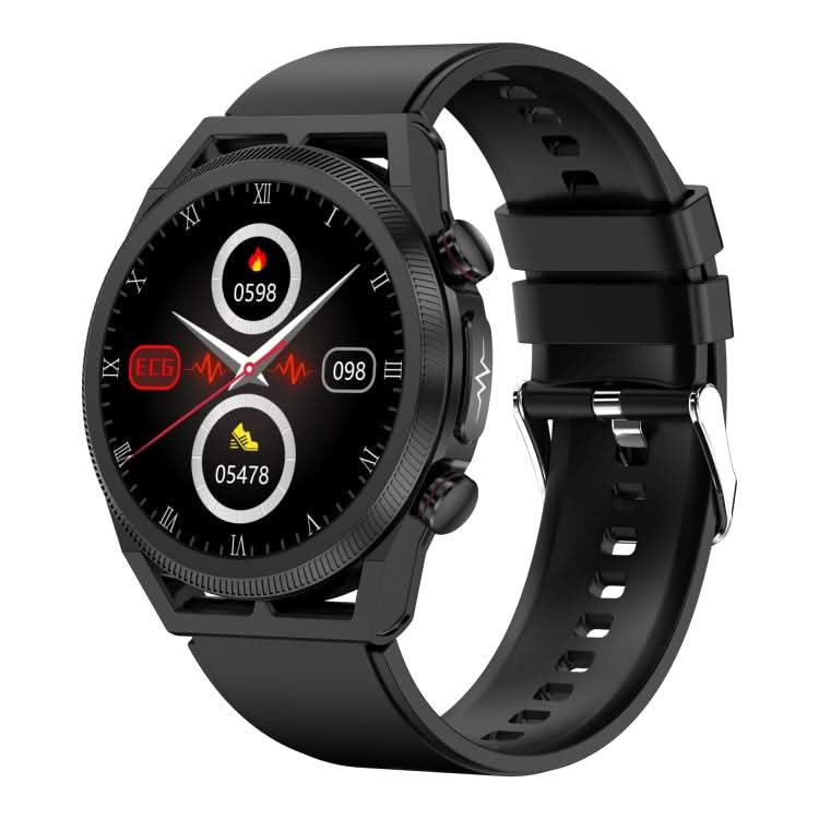 ET310 1.39 inch IPS Screen IP67 Waterproof Silicone Band Smart Watch, Support Body Temperature Monitoring / ECG