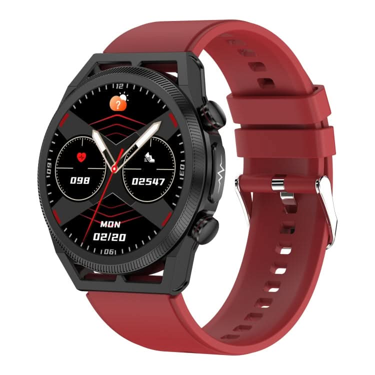 ET310 1.39 inch IPS Screen IP67 Waterproof Silicone Band Smart Watch, Support Body Temperature Monitoring / ECG