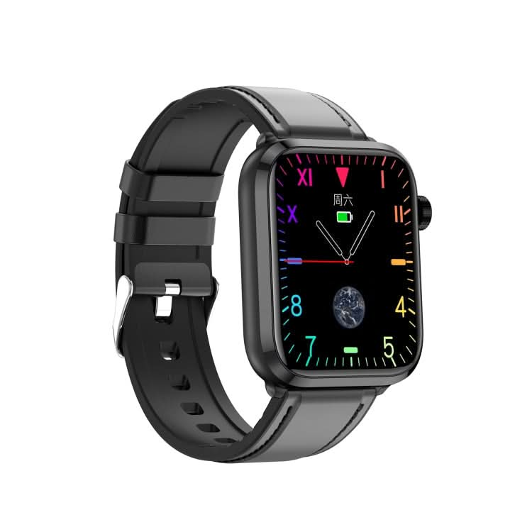 ET210 1.91 inch IPS Screen IP67 Waterproof Leather Band Smart Watch, Support Body Temperature Monitoring / ECG