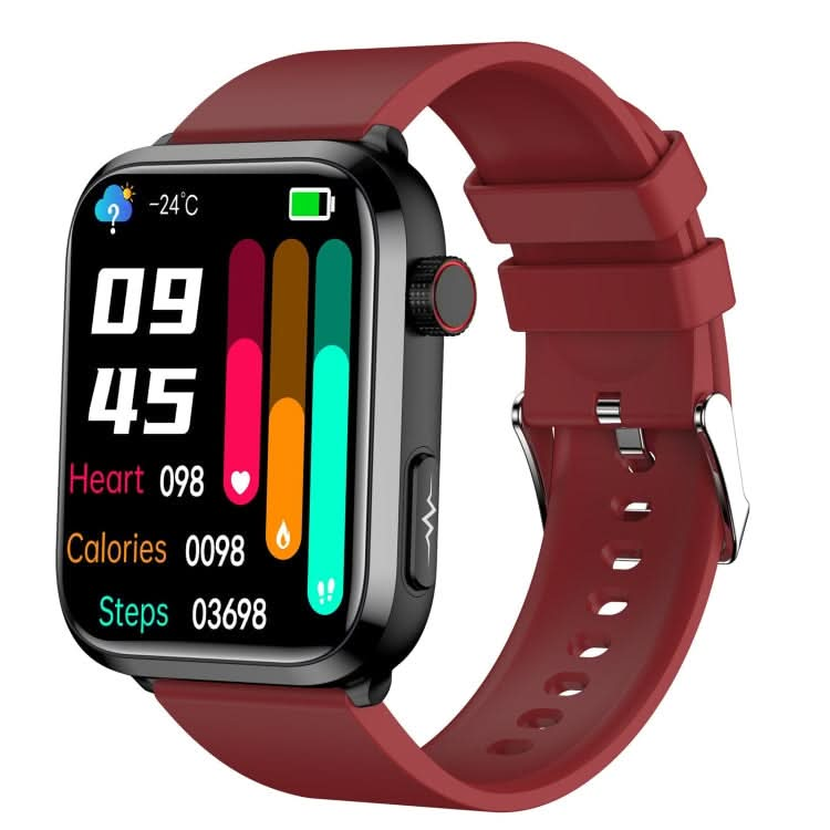 ET210 1.91 inch IPS Screen IP67 Waterproof Silicone Band Smart Watch, Support Body Temperature Monitoring / ECG