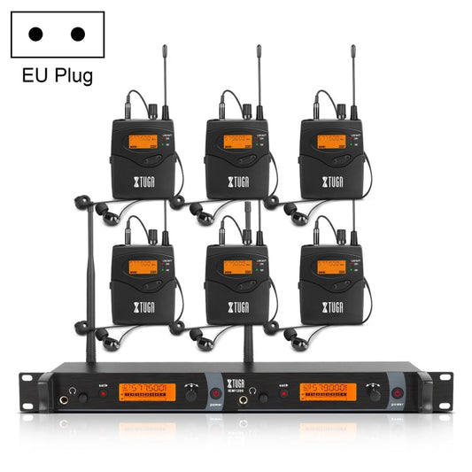 XTUGA IEM1200 Wireless Transmitter 6 Bodypack Stage Singer In-Ear Monitor System