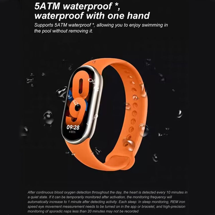 Original Xiaomi Mi Band 8 1.62 inch AMOLED Screen 5ATM Waterproof Smart Watch, Support Blood Oxygen / Heart Rate Monitor My Store