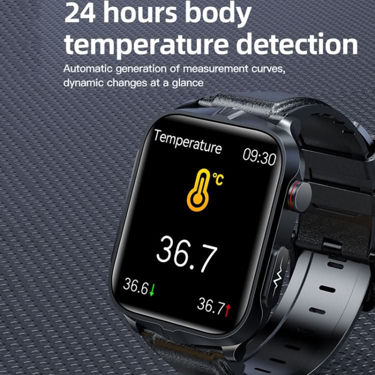 TK11P 1.83 inch IPS Screen IP68 Waterproof Steel Band Smart Watch, Support Stress Monitoring / ECG