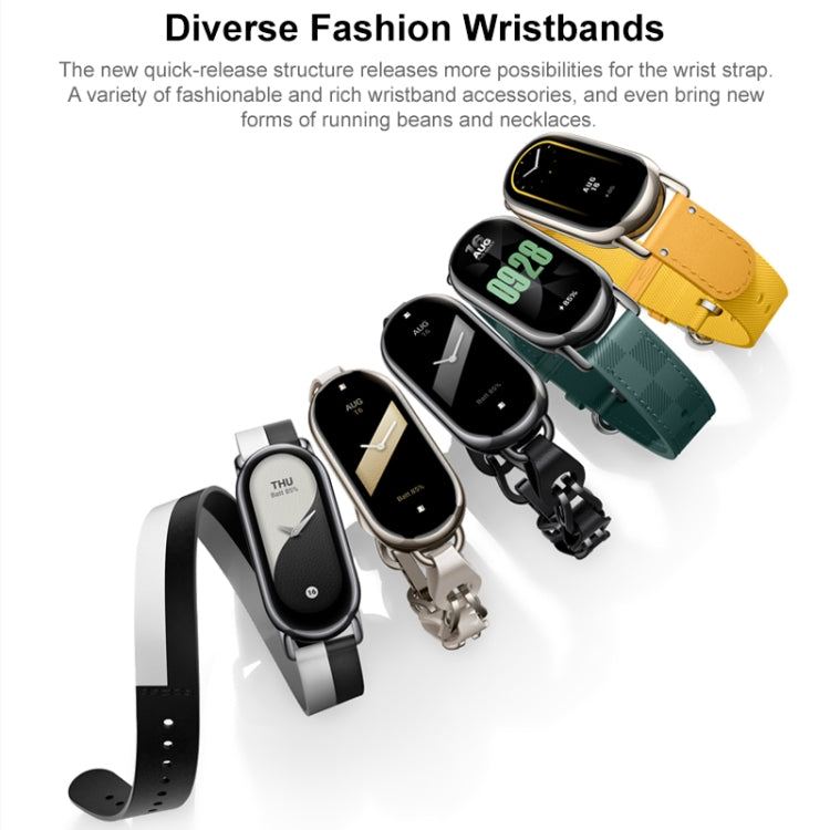 Original For Xiaomi Mi Band 8 Metal Pendant + Leather Watch Necklace