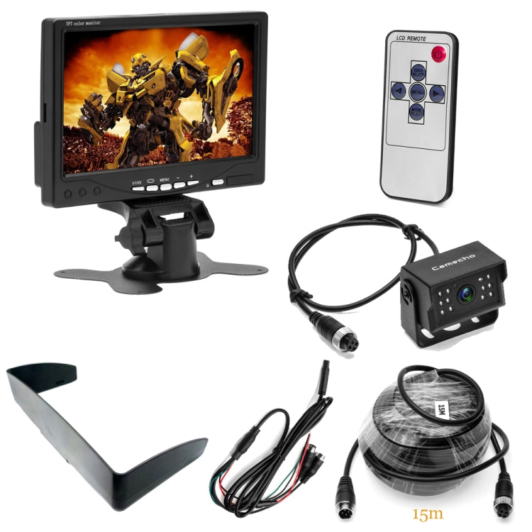 A1509 7 inch HD Car 12 IR Night Vision Rear View Backup Camera Rearview Monitor with 15m Cable ÎҵÄÉ̵ê