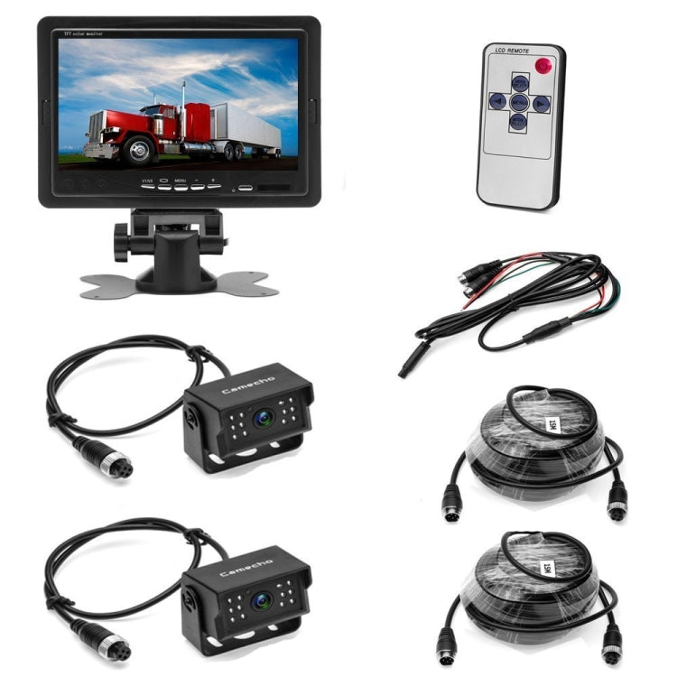 A1510 7 inch HD Car 12 IR Night Vision Rear View Backup Dual Camera Rearview Monitor, with 15m Cable ÎҵÄÉ̵ê